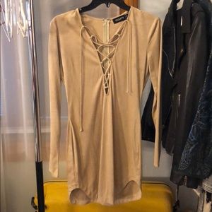 Suede tan dress